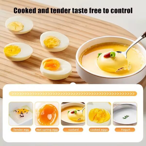kawu egg steamer 智能蒸蛋器 egg boiler househol electric egg cooker half-boiled Smart Timing Periuk telur 7 modes