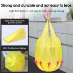 IN [READY STOCK] 200pcs 45*59cm Rubbish Bag Handle Breakpoint Thickened Disposable Garbage Bag Plastic Trash Bags Lack Tear Durable Value Dustbin