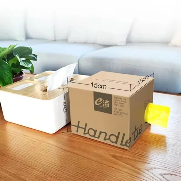 IN [READY STOCK] 200pcs 45*59cm Rubbish Bag Handle Breakpoint Thickened Disposable Garbage Bag Plastic Trash Bags Lack Tear Durable Value Dustbin