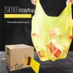 IN [READY STOCK] 200pcs 45*59cm Rubbish Bag Handle Breakpoint Thickened Disposable Garbage Bag Plastic Trash Bags Lack Tear Durable Value Dustbin