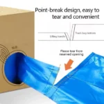 IN [READY STOCK] 200pcs 45*59cm Rubbish Bag Handle Breakpoint Thickened Disposable Garbage Bag Plastic Trash Bags Lack Tear Durable Value Dustbin